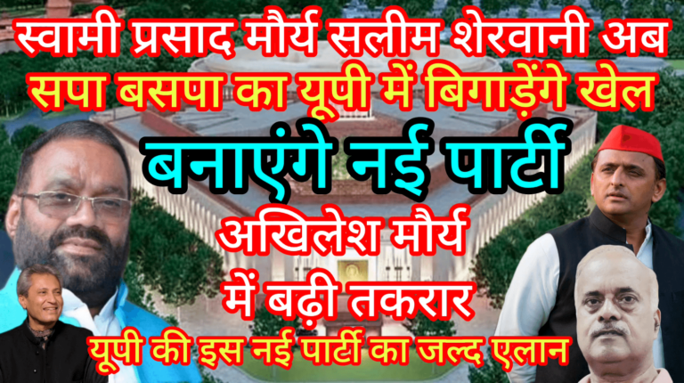 स्वामी प्रसाद मौर्य सलीम शेरवानी अब सपा बसपा का यूपी में बिगाड़ेंगे खेल बनाएंगे नई